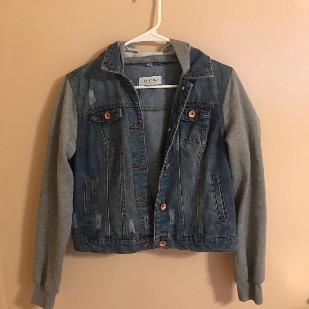 sweatshirt jean jacket